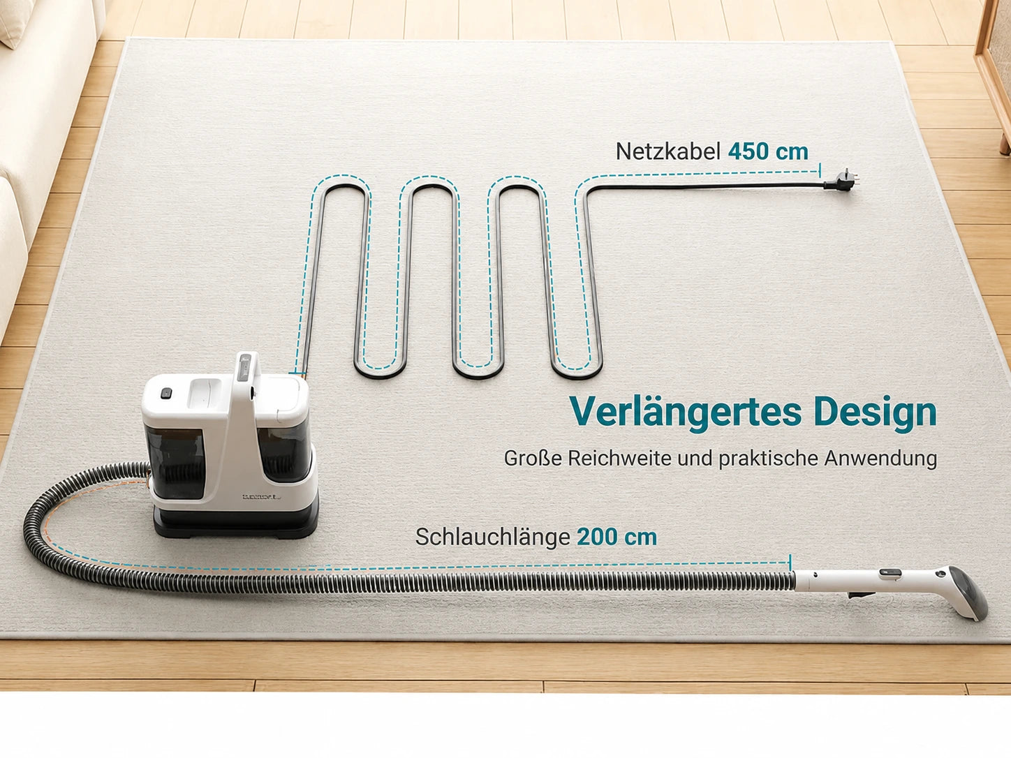 DampfHeld Nasssauger 4-in-1 beim Reinigen